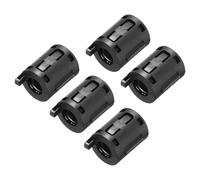 sourcing map 5Pcs Ferrite Filter Ring Core RFI EMI Noise Suppression Cable Clip ID 7mm for Electronic Devices, Industry, Black