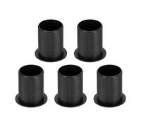 sourcing map 5Pcs Flanged Sleeve Bearing, Plastic Bushing ID 17mm x OD 19mm x Length 25mm POM Bushing, Black