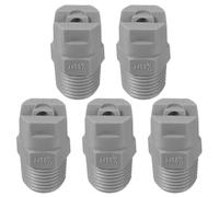 sourcing map 5Pcs Flat Fan Spray Tip, 65 Degree 2.4mm Orifice Diameter 1/4 Inch Male Thread Fan Shaped Plastic Sprayer Gray Nozzle for Agricultural Industrial Equipment Irrigation Cooling