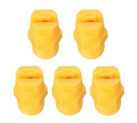 sourcing map 5Pcs Flat Fan Spray Tip, 95 Degree 1.8mm Orifice Diameter 1/4 Inch Male Thread Fan Shaped Plastic Sprayer Yellow Nozzle for Agricultural Industrial Equipment Irrigation Cooling