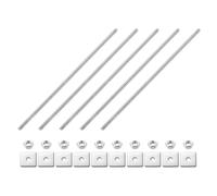 sourcing map 5Pcs Fully Threaded Rod, M3 x 120mm 304 Stainless Steel Fully Threaded Studs with Nuts and Washers for Clamps, Hangers and U-Bolts, Silver