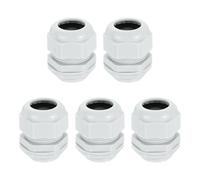 sourcing map 5Pcs G 1" Nylon Cable Glands, Waterproof Cord Grip Connector, Adjustable 18-25mm Wire Grommet Protectors with Gaskets and Locknut for Junction Box, Gray