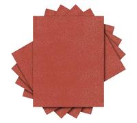 sourcing map 5PCS Glitter HTV Heat Transfer Vinyl Sheets, 12 x 10 Inch True Red Glitter Iron on Vinyl for T-Shirts DIY Heat Vinyl Design Easy to Cut & Weed