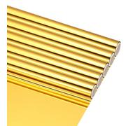 sourcing map 5Pcs Gold Hot Stamping Heat-Activated Foil Roll Sparkling Metallic Laser Toner Transfer Decor Sheets, Use with Hot Foil Pens for DIY Craft Decor Card Making, 6" W x 10ft L