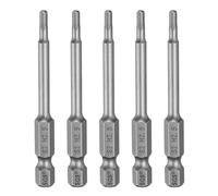 sourcing map 5pcs H2.5 Hex Head Drill Bit Wrench 2.5mm Metric Flat Tip 1/4" Hex Shank 65mm (2.56") Long Magnetic Hexagonal Screw Driver Socket Industrial Screwdriver Power Bits
