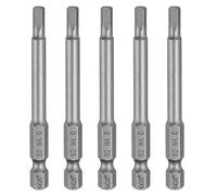 sourcing map 5pcs H4.0 Hex Head Drill Bit Wrench 4mm Metric Flat Tip 1/4" Hex Shank 75mm (3") Long Magnetic Hexagonal Screw Driver Socket Industrial Screwdriver Power Bits