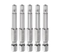 sourcing map 5pcs H4 Hex Screwdriver Bit 1/4" Hex Shank 2" Length Magnetic Security Screw Driver Power Tool