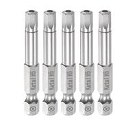 sourcing map 5pcs H5 Hex Screwdriver Bit 1/4" Hex Shank 2" Length Magnetic Security Screw Driver Power Tool