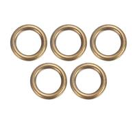 sourcing map 5Pcs H59 Brass O Ring, 0.79" OD. 0.55" Thickness Brass Seamless Welded Circle Loop Round Ring Buckles for Luggage Webbing Craft DIY Decoration Accessories, Bronze