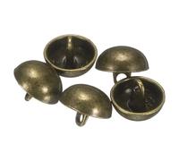 sourcing map 5pcs Half-Domed Metal Sewing Buttons, 12.5mm / 1/2" Half Round Mushroom Pearl Cap Metal Buttons with Shank for Blazer Suit, Coat, Jacket Cloth Garment Decoration, Bronze