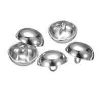 sourcing map 5pcs Half-Domed Metal Sewing Buttons, 15mm / 9/16" Half Round Mushroom Pearl Cap Metal Buttons with Shank for Blazer Suit, Coat, Jacket Cloth Garment Decoration, Silver