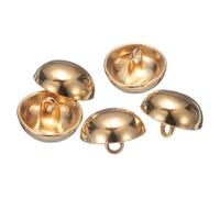 sourcing map 5pcs Half-Domed Metal Sewing Buttons, 15mm / 9/16" Half Round Mushroom Pearl Cap Metal Buttons with Shank for Blazer Suit, Coat, Jacket Cloth Garment Decoration, Gold
