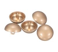 sourcing map 5pcs Half-Domed Metal Sewing Buttons, 18mm / 21/32" Half Round Mushroom Pearl Cap Metal Buttons with Shank for Blazer Suit, Coat, Jacket Cloth Garment Decoration, Misty Gold