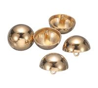 sourcing map 5pcs Half-Domed Metal Sewing Buttons, 23mm / 7/8" Half Round Mushroom Pearl Cap Metal Buttons with Shank for Blazer Suit, Coat, Jacket Cloth Garment Decoration, Gold