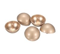 sourcing map 5pcs Half-Domed Metal Sewing Buttons, 23mm / 7/8" Half Round Mushroom Pearl Cap Metal Buttons with Shank for Blazer Suit, Coat, Jacket Cloth Garment Decoration, Misty Gold