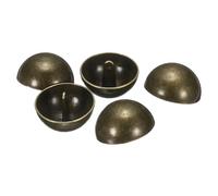 sourcing map 5pcs Half-Domed Metal Sewing Buttons, 25mm / 1" Half Round Mushroom Pearl Cap Metal Buttons with Shank for Blazer Suit, Coat, Jacket Cloth Garment Decoration, Bronze