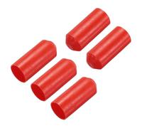 sourcing map 5Pcs Heat Shrink End Cap 18mm ID x 40mm l 1.5:1 Ratio Heat Shrink Tubing Caps Lined Sealed Waterproof Adhesive for Electrical Wire Cable, Red
