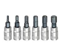 sourcing map 5Pcs Hex Bit Socket 1/4" Drive H3/H4/H5/H6/H7/H8 S2 Steel Hexagonal Head Screwdriver Drill Bits CR-V Steel Socket Adapter for Home Auto Axle Hex Nuts Bolts Repair