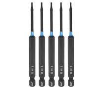 sourcing map 5pcs Hex Head Wrench Drill Bit 1.5mm(H1.5) 1/4" Hex Shank 4"(100mm) Length S2 Steel Magnetic Hexagon Impact Drivers Metric Screwdriver Bit