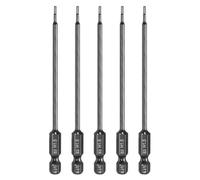 sourcing map 5pcs Hex Head Wrench Drill Bit 1.5mm(H1.5) Metric 1/4" Hex Shank 4"(100mm) Length S3 Steel Magnetic Impact Drivers Screwdriver Bit Industrial Grade Hexagon Electric Drill Bits