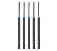sourcing map 5pcs Hex Head Wrench Drill Bit 2.5mm(H2.5) 1/4" Hex Shank 6"(150mm) Length S2 Steel Magnetic Hexagon Impact Drivers Metric Screwdriver Bit