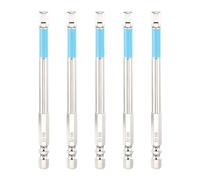 sourcing map 5pcs Hex Impact Screwdriver Bits 6mm (H6.0) Magnetic Hexagonal Head 1/4" Hex Shank 110mm (4.3") Long Chrome Plating S2 Steel Hexagon Wrench Drill Bits Electric Power Tools