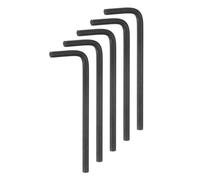 sourcing map 5pcs Hex Key Wrench 3mm L-Shape Hexagon Metric Wrenches Chrome Vanadium Steel Repairing Tool for Home Repair, Black