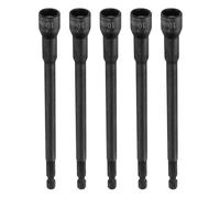 sourcing map 5pcs Hex Nut Driver Drill Bit 10mm Metric 6-Point Socket 1/4" Hex Shank Magnetic Setter CR-V Steel Bolt Sockets for Power Drills Impact Drivers, 5.91" (150mm) Long