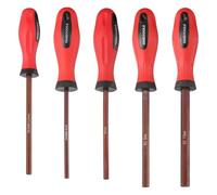 sourcing map 5pcs Hex Screwdriver Wrench Set 5/5.5/6/8/10mm S2 Steel Metric Magnetic Flat Head Screw Driver Hexagon Wrenches for Hand Repair Tools