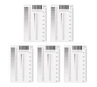 sourcing map 5pcs High Precision SEC Size Estimation Chart 80mm Covered Transparency Flaw Detection Film Ruler for Diameter and Line Width Defects Measuring