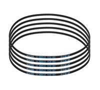 sourcing map 5pcs HTD-3M Rubber Timing Belt 199 Teeth, 597mm Pitch Length x 6mm Width x 2.4mm Height, Closed Loop Pulley Timing Belt