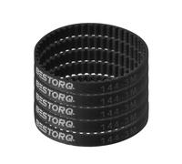 sourcing map 5pcs HTD-3M Rubber Timing Belt 48 Teeth, 144mm Pitch Length x 6mm Width x 2.4mm Height, Closed Loop Pulley Timing Belt