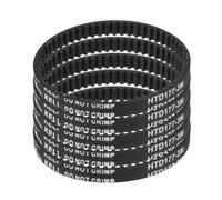 sourcing map 5pcs HTD-3M Rubber Timing Belt 59 Teeth, 177mm Pitch Length x 6mm Width x 2.4mm Height, Closed Loop Pulley Timing Belt