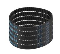 sourcing map 5pcs HTD-3M Rubber Timing Belt 60 Teeth, 180mm Pitch Length x 6mm Width x 2.4mm Height, Closed Loop Pulley Timing Belt
