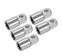 sourcing map 5pcs Impact Socket Adapter 3/8" Female to 1/2" Male Square Drive Increaser Standard SAE Converter Impact Driver Ratchet Wrench Breaker Bar Conversion, Silver