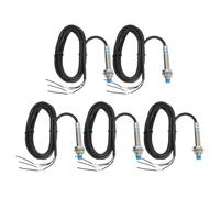 sourcing map 5Pcs Inductive Proximity Sensor,NPN NC M8 DC 6-36V 300mA Proximity Switch Detector Approach Sensor 2mm 3 Wire for Industrial Automation LJ8A3-2-Z/AX
