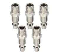 sourcing map 5pcs Industrial Air Plug 1/4" NPT Male M Style High Flow Quick Connect Air Fittings Air Compressor Accessories