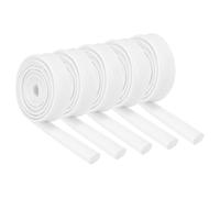 sourcing map 5Pcs Insulation Braided Cable Sleeve,3.3Ft-5/16 Inch ID White, High Temp Silicone Coated Fiberglass Sleeving for Cable Wrap, Automotive Hose Lines Electrical Wiring Protection