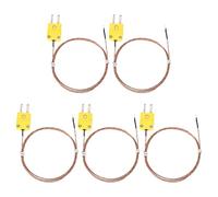sourcing map 5pcs K Type Thermocouple Mini Connector Temperature Probe Sensor, 10ft Measure Range -50C-482C(-58F-899.6F) for Thermometer, 0.255mm OD