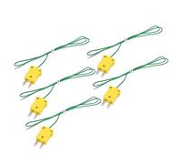 sourcing map 5pcs K Type Thermocouple Mini Connector Temperature Sensor Probes PTFE 1.6ft -50 to 260°C(-58 to 500°F), Green