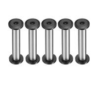 sourcing map 5pcs Knife Handle Screws 5 x 30mm M4 Torx Sink Head Stainless Steel Pocket Knife Pivot Pin Folding Knives Bolts Fasteners for Blade Fixing, Black/Silver