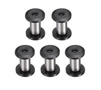 sourcing map 5pcs Knife Handle Screws 5 x 9mm M4 Torx Sink Head Stainless Steel Pocket Knife Pivot Pin Folding Knives Bolts Fasteners for Blade Fixing, Black/Silver