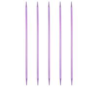 sourcing map 5Pcs Knitting Needles 4mm (US Size 6) Aluminum Alloy Double Pointed Knitting Needle 7.87 Inches Length Metal Weaving Tool for Handmade Projects DIY Knitting, Purple