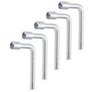 sourcing map 5pcs l Shaped Angled Open Hex Socket Wrench 8mm Metric Carbon Steel Single Ended 6 Point Socket Spanners for General Repairing Pipeline Bicycle Car Maintenance DIY Hand-Making