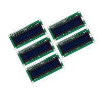 sourcing map 5Pcs LCD 1602 Display Module 5V with 16 Pins, Blue Display Screen Backlight 16x2 LCD Module Interface Adapter 72x24mm