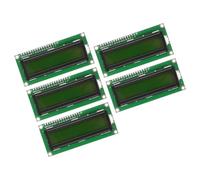 sourcing map 5Pcs LCD 1602 Display Module 5V with 16 Pins, Yellow Display Screen Backlight 16x2 LCD Module Interface Adapter 72x24mm