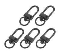 sourcing map 5Pcs Lobster Claw Clasps, 33mm Small Swivel Lanyards Trigger Snap Hooks, DIY Connector Accessories for Bag Lanyard, Keychains, Crafting, Black
