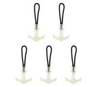 sourcing map 5pcs Luminous Zipper Pulls, Zipper Puller Head Glow in The Dark Anti-Lost Zipper Extenders for Outdoor Mountaineering Camping Jackets Luggage Backpacks Handbags, White