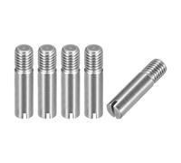 sourcing map 5Pcs M10 x 40mm Slotted Cylindrical Pin 304 Stainless Steel Dowel External Thread Locating Pin for Furniture Cabinets