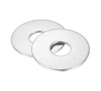sourcing map 5Pcs M16 Flat Washer, 304 Stainless Steel 17mm ID x 50mm OD x 3mm Thick for Bolt Screw, Factories Repair, Kitchens, Shops, and Outdoor Construction, Silver